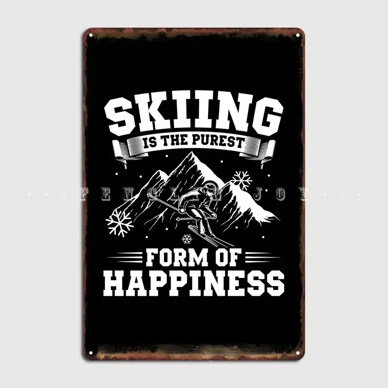 Skiing Sayings Apres Ski Metal Sign Design Cinema Kitchen Wall Decor Pub Garage Tin Sign Poster