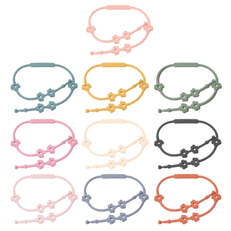Silicone Baby Pacifier Clip Chain for Infant Use, Single Clip 52 Soother Leash for Home Use and Daily Routines 15UB