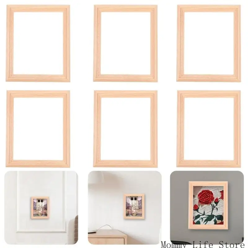 

Set of 10 Natural Miniature Frames 1/12 Scale Handcrafted for Dollhouse Decor, Craft Projects & Photo Props
