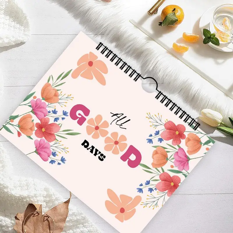 Quaderno Planner con copertina floreale diario di 12 mesi blocco note Agenda Budget Planner programma Organizer cancelleria