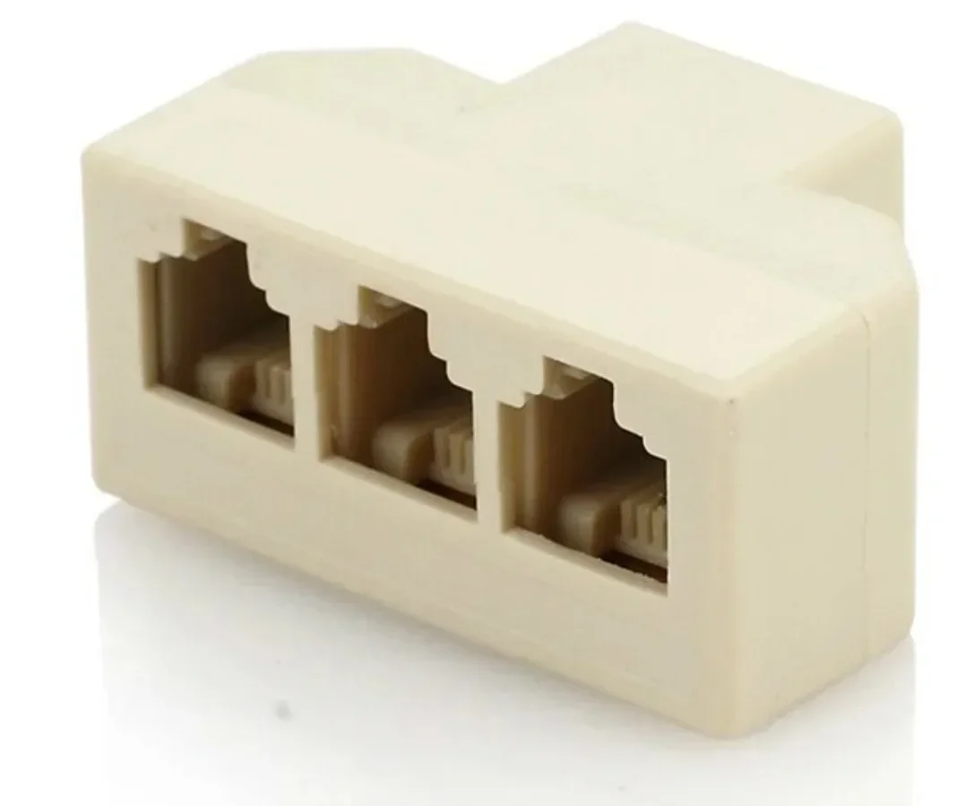 

RJ11 RJ-11 1 to 3 Female Telephone Phone Cable Line Splitter Connector Jack Terminal