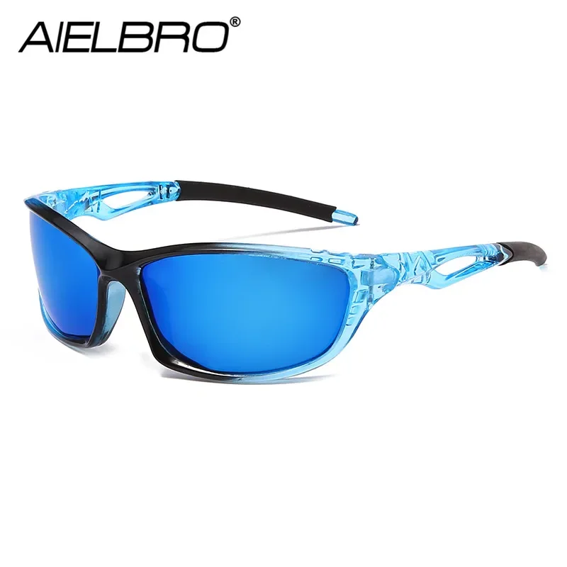 AIELBRO Bicycle Sunglasses Polarized Cycling Sunglasses Outdoor Sports Windproof Man Cycling Glasses For Bicycle oculos ciclismo