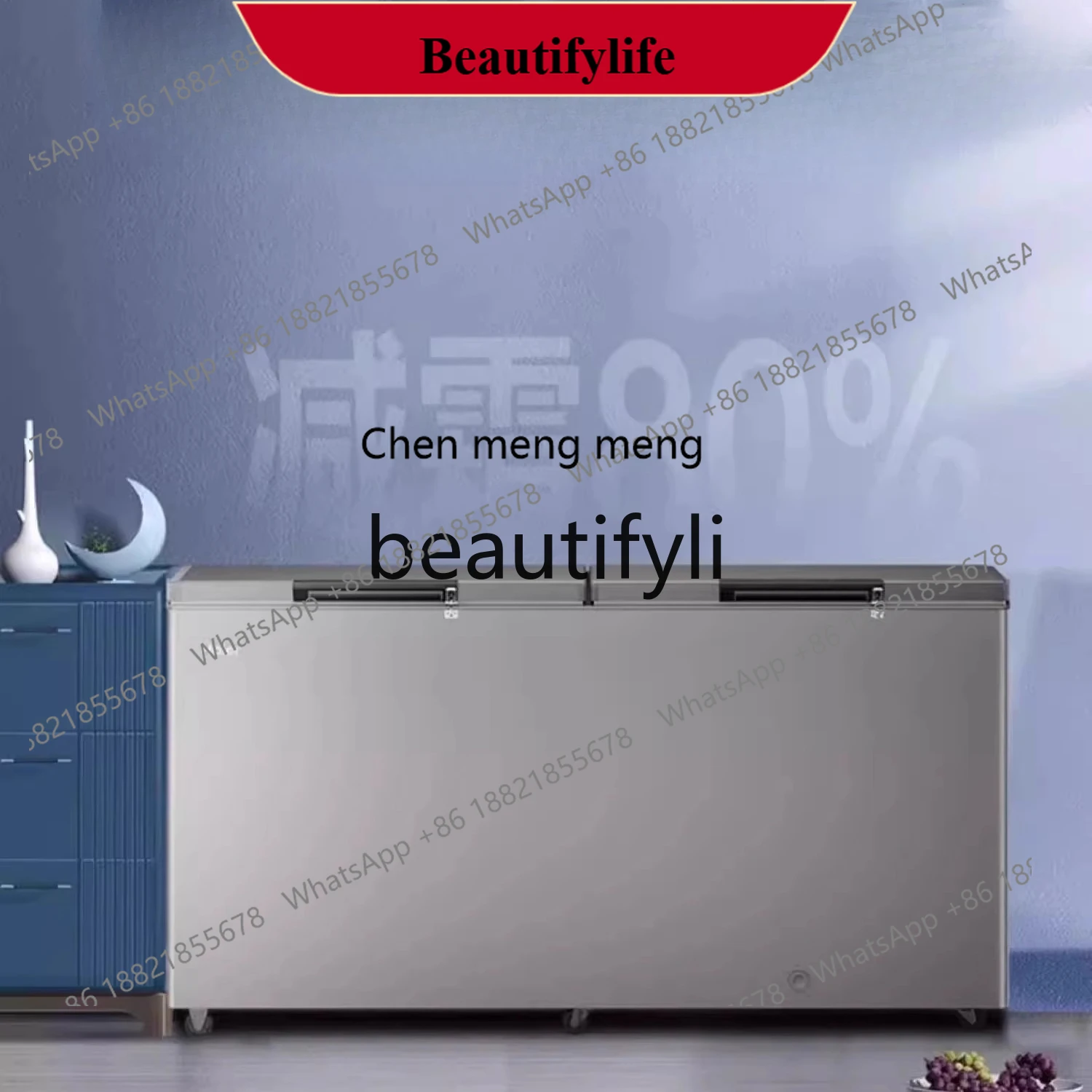 

AB02 Бытовая охлаждаемая коммерческая морозильная камера 429/519 л Морозильная камера большой емкости с уменьшением мороза Первоклассная энергосберегающая морозильная камера