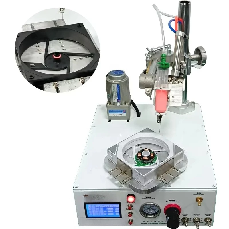 Rotary valve glue machine industrial rotary glue machine gear 1-year warranty Shenzhen fan motor circular glue machine