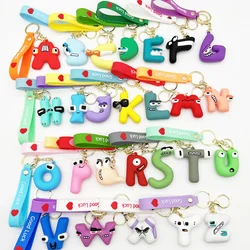 Alphabet Lore Keychain Toys English Letter Animal Dolls Ornament Pendant Bag For Kids Children Educational Birthday Gifts