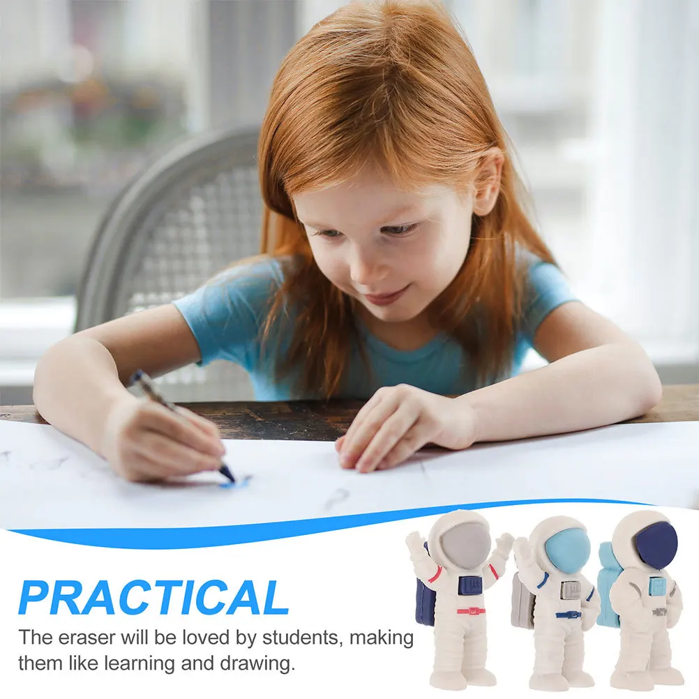 

24Pcs Mini Cartoon Astronaut Erasers Bright Color Multi-Function Kids Erasers for School Study Bulk Cute Eraser