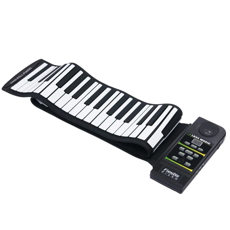 88 Key Electronic Piano Keyboard Silicon Flexible Piano with Loud Speaker