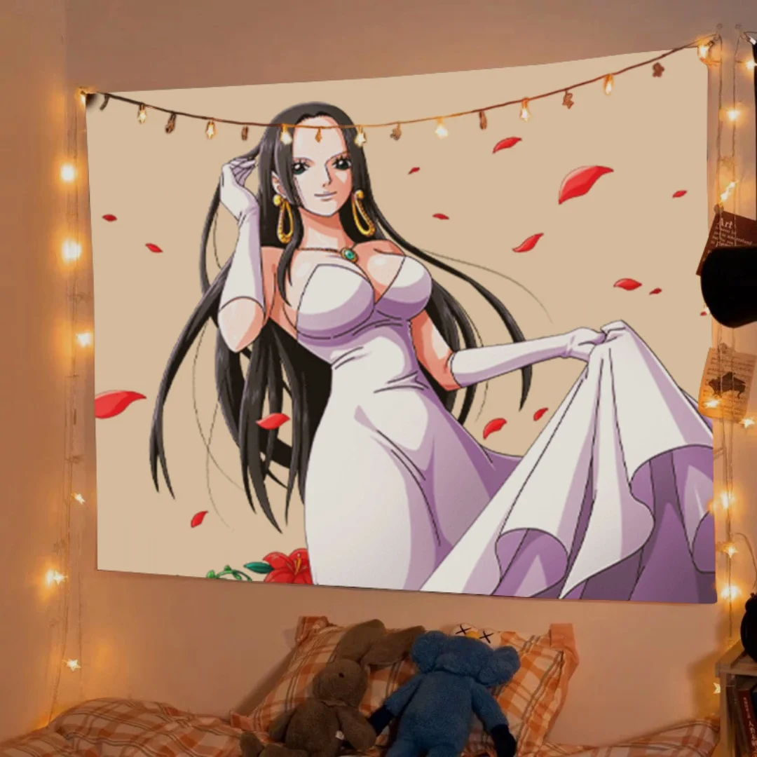 

Настенное панно с изображением Боа Хэнкок из One Piece для спальни, общежития, декоративное тканевое украшение для стены