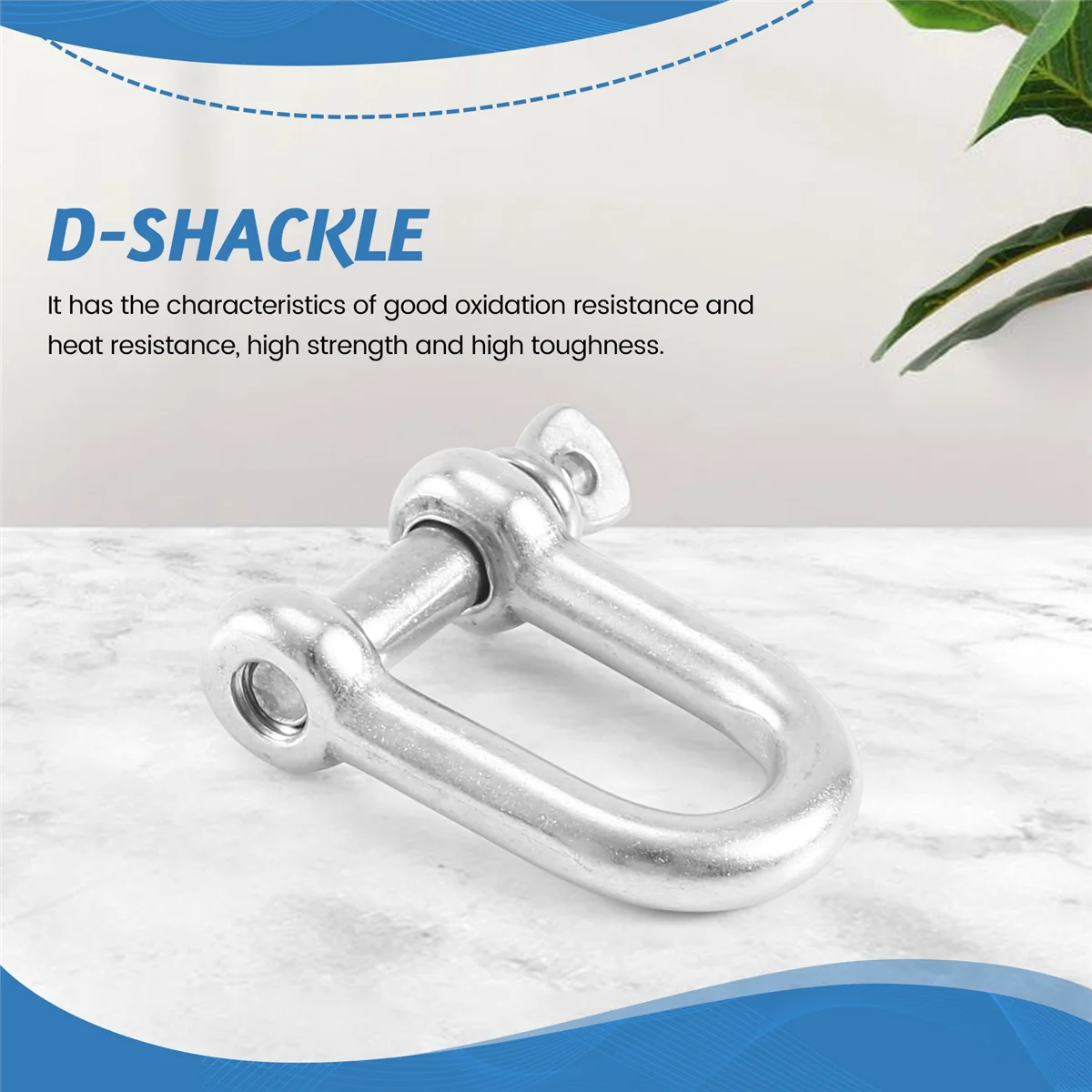 M6x38mm مستقيم على شكل حرف D، قصير، من الفولاذ المقاوم للصدأ AISI 316