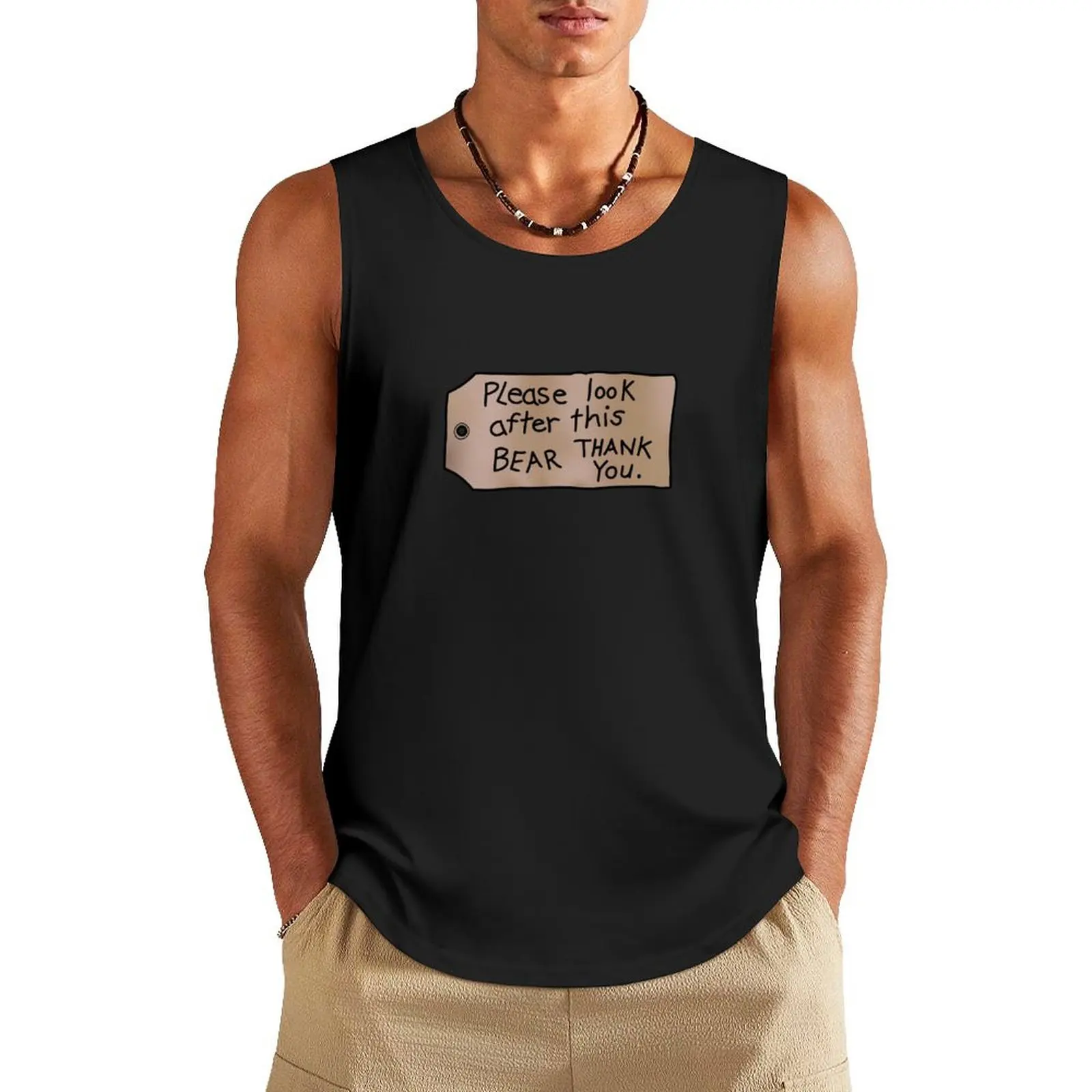 Please look after this BEAR THANK YOU - Paddington bear Tank Top sleeveless shirt man gym accessories man