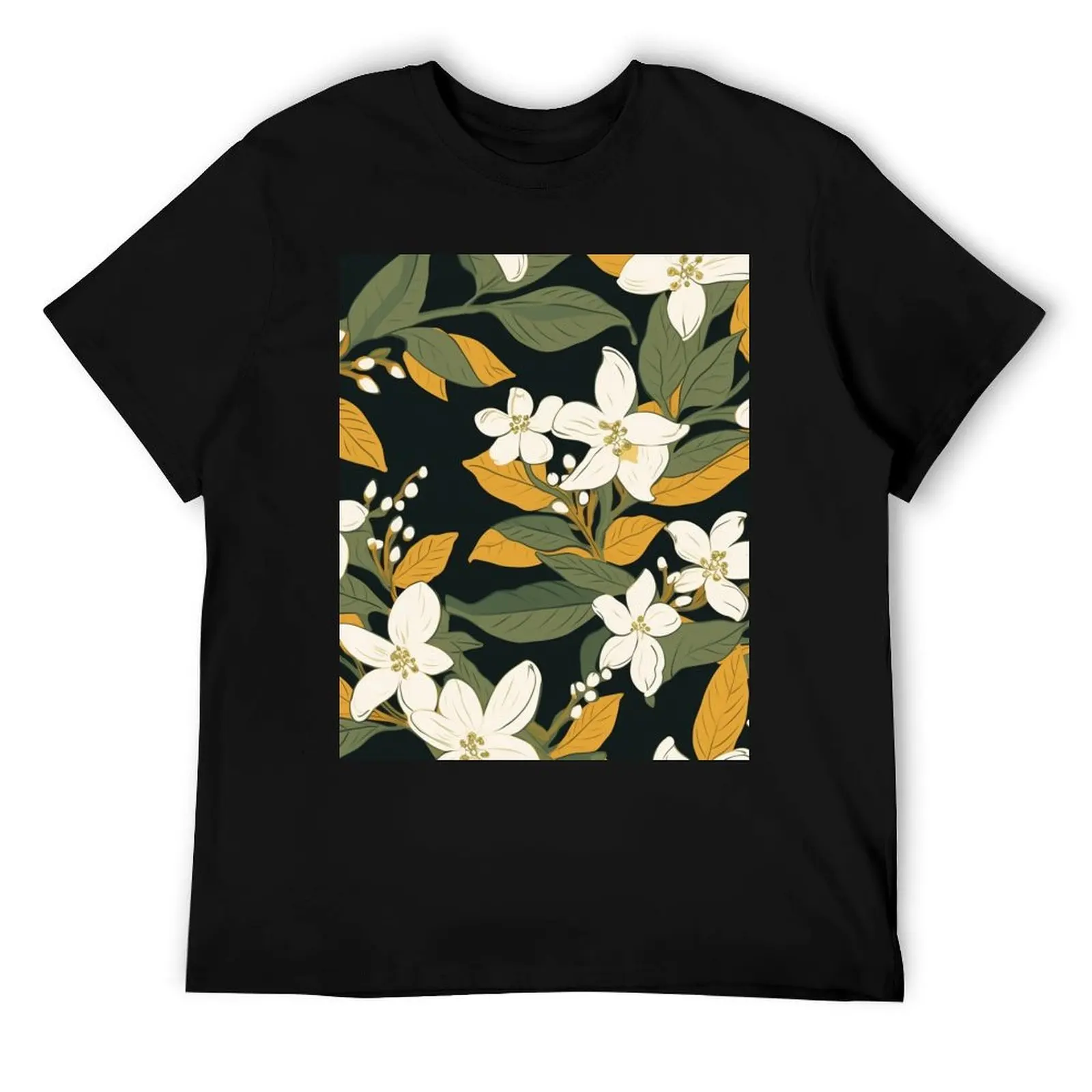 

Osmanthus flower seamless pattern T-Shirt t shirts for man pack cotton t shirts for man slim fit cotton t shirt man T-Shirt