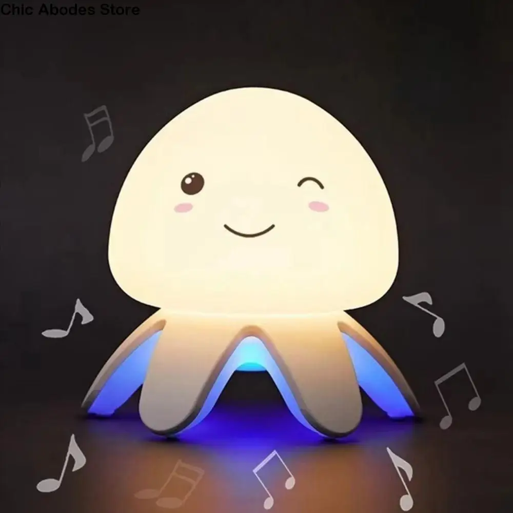 

Color Changing Cute Octopus Night Light Touch/Remote Control Warm/RGB Light LED Jellyfish Table Lamp Comfortable Touching