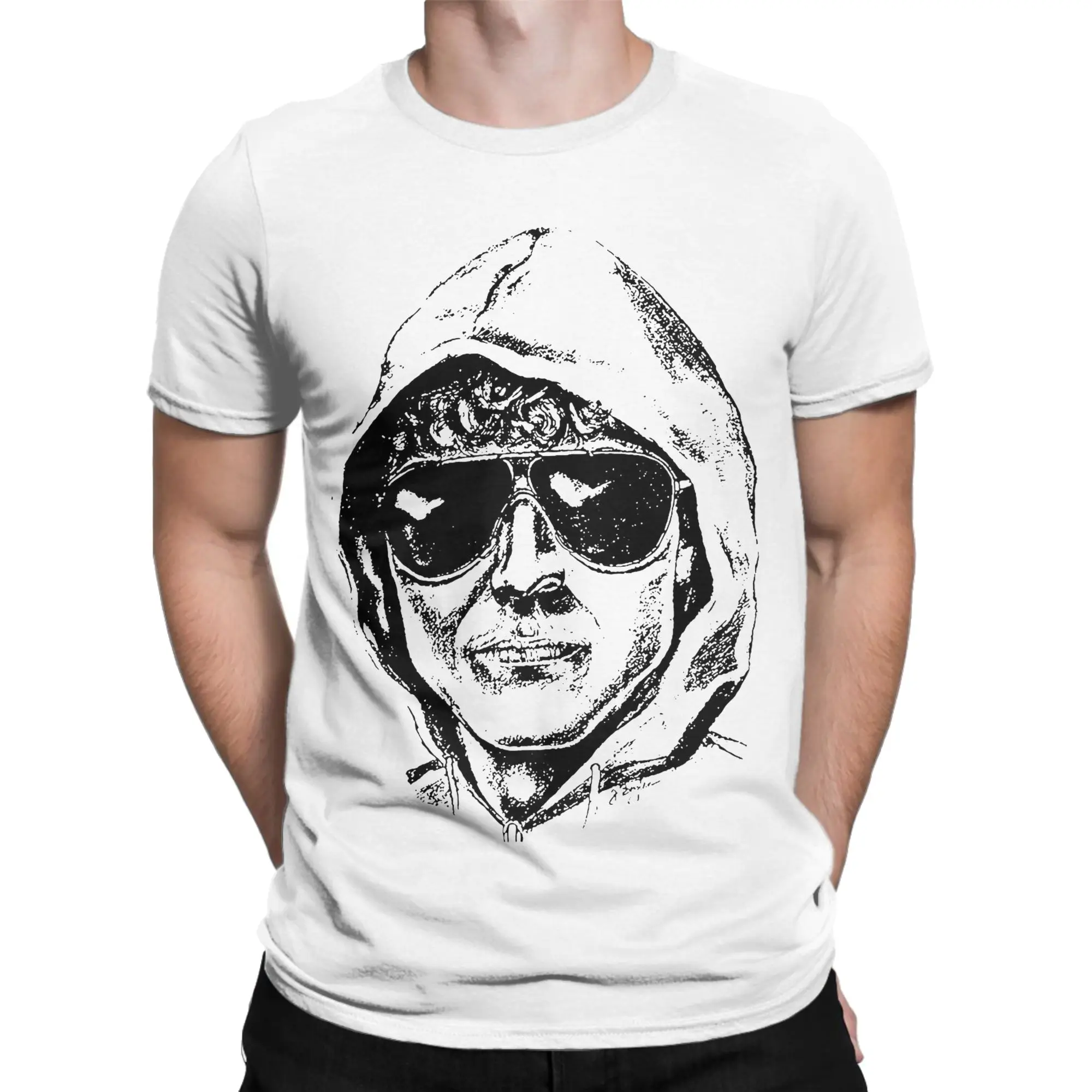 Casual Ted Glasses Cool Unabomber T-Shirt Men Round Neck Cotton T Shirts Ted Kaczynski Short Sleeve Tee Shirt Plus Size Clothing