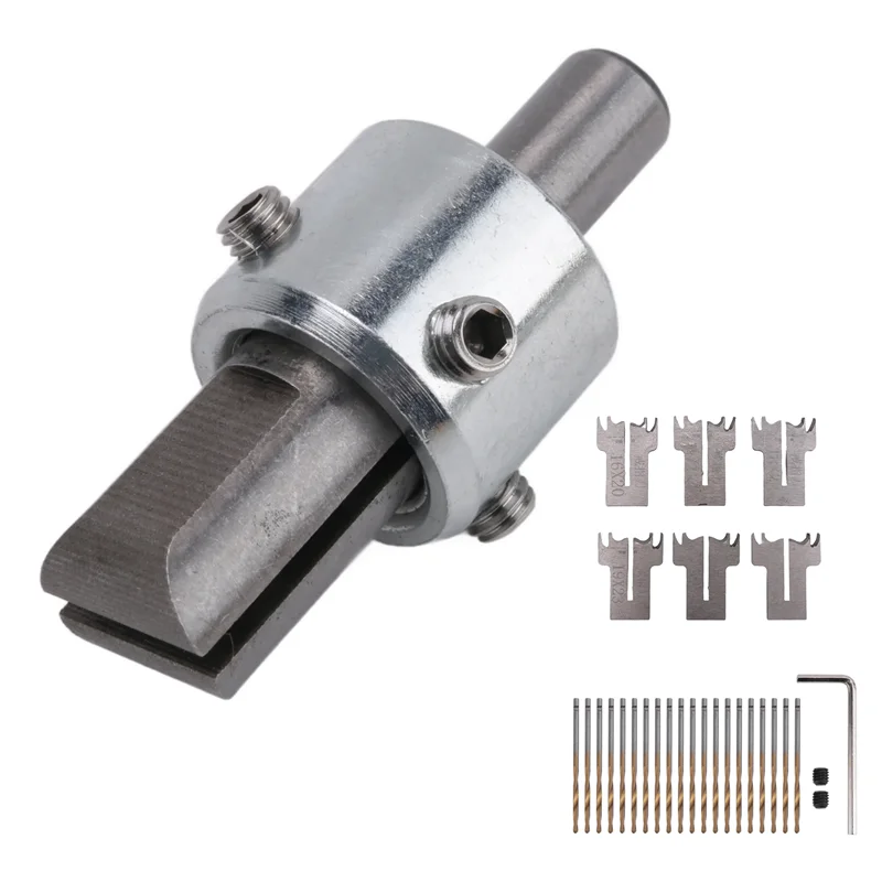 AB47-30 PCS Ring Drill Bit Set, 16-21 Mm Blades Wood Ring Drill Bit Wooden Ring Maker Steel Wood Bead Drill Bit