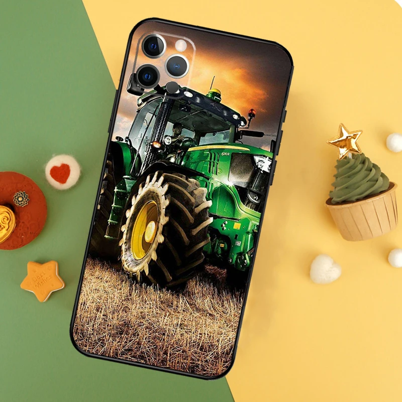 Coque de téléphone pour tracteur de véhicule agricole, coque pour iPhone 14, 16, 15, 12, 11, 13 Pro Max, X, Poly, XS Max, 7, 8 Plus, 12, 13 Mini