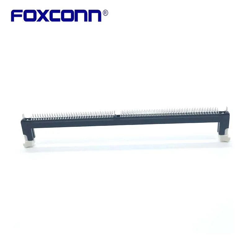 Foxconn-DDR4 Memory Slot, AH08813-A9B1G-4F Vertical, Orelha Preto e Branco, 288Pin