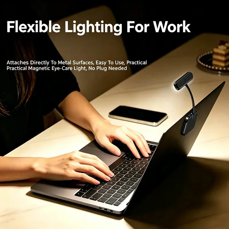 Multifunction Night Light Magnetic Flexible Hose LED Fill Light Portable Eye Caring Lamp for Phone Selfie Reading Office