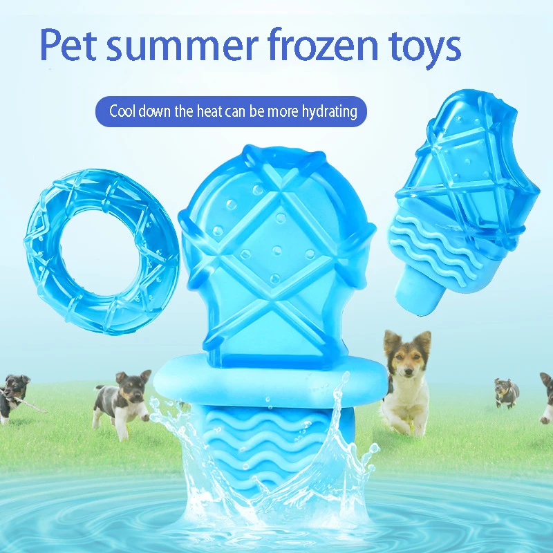 Summer Icy Refreshing Water Flooding Dog Toys Popsicle Relieving Heat Stroke Pet Supplies Molding Cleaning Teeth Dog Accessories