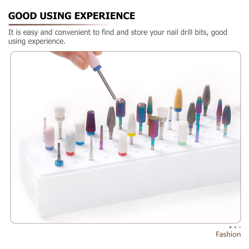 Nagel Bohrer Fall Halter Display Box Organisation Schleifen Köpfe Ordentlich Desktop Sauber Professionelle Nail art Werkzeug
