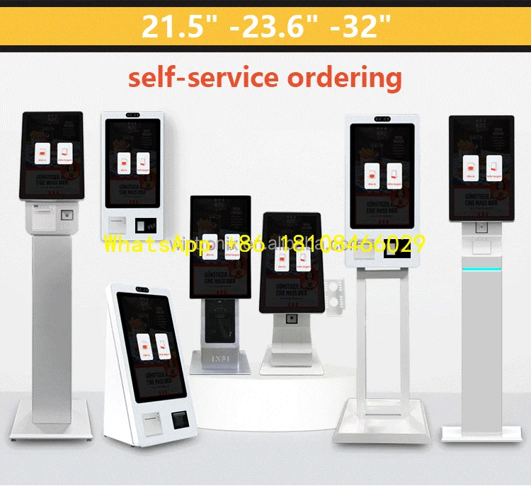

Ordering Machine Self-service Kiosk Fast Food Restaurant Self Service Cash Register Barcode Reader Scanning Payment Cash Alipay