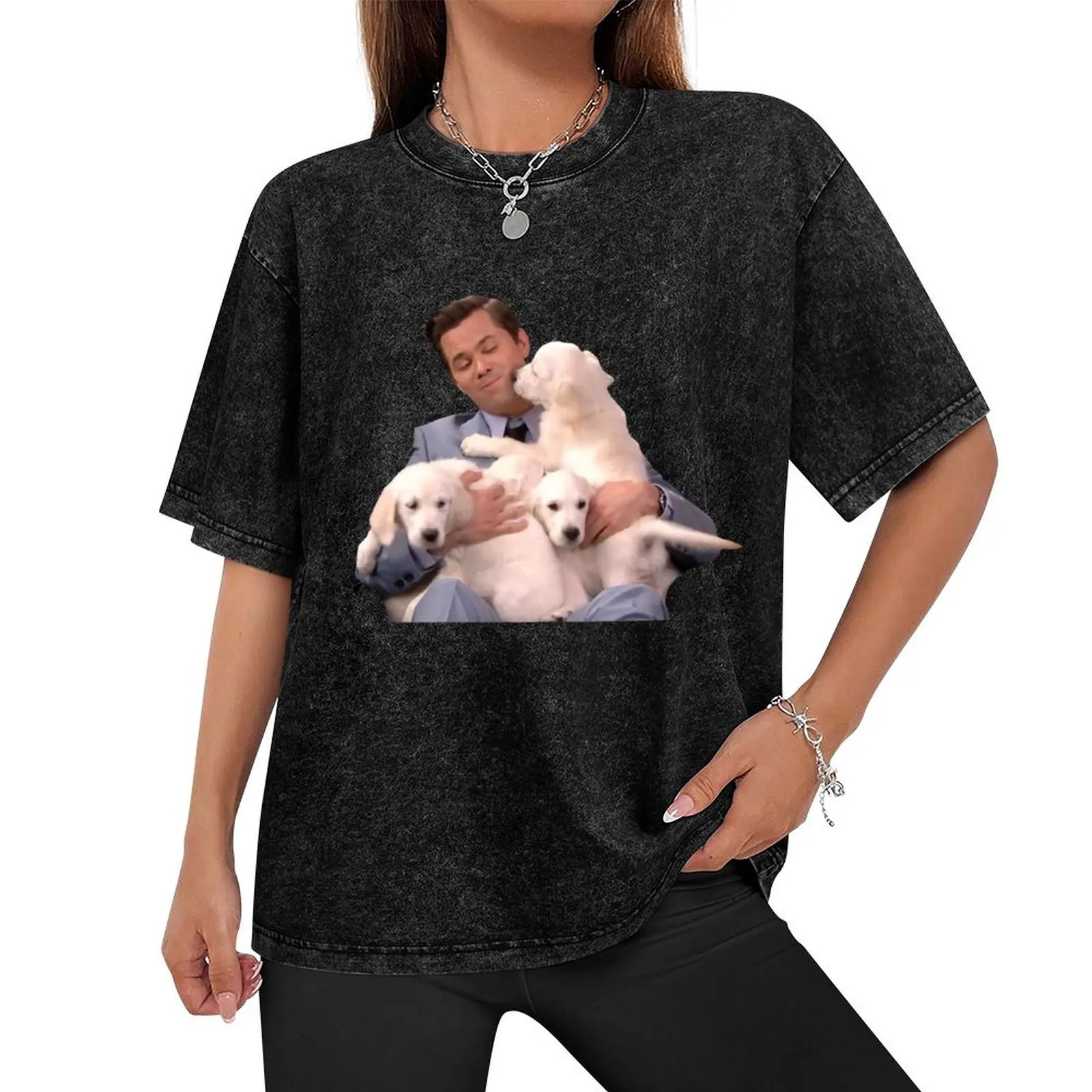 ANDREW RANNELLS AND SOME PUPPERS T-Shirt oversized baggy shirts t shirts for men pack