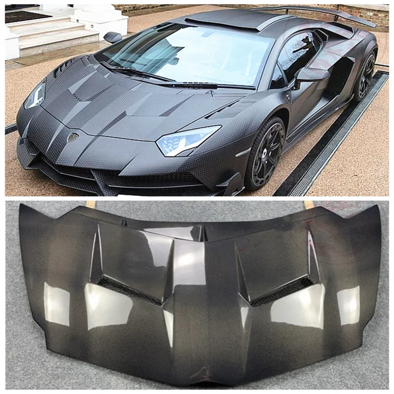 

Fits For Lamborghini Aventador LP700 720 LP750 2011-2019 High Quality Carbon Fiber Front Splitter Engine Hood Vent Cover