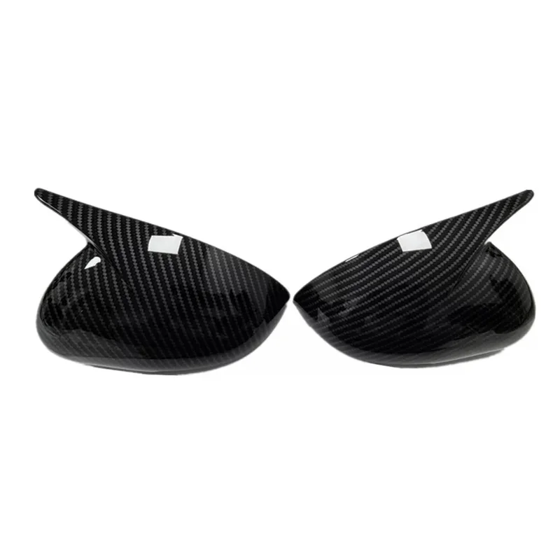 

BB-1Pair Rear View Mirror Housing OX Horn Trim Cover For Kia Rio 2011-2016 Side Door Mirror Shell Caps ABS