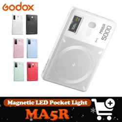 Godox MA5R Magnetic LED Pocket Light 1800K- 10000K Full-Color Video Light Ultra-slim Design for Outdoor Photography