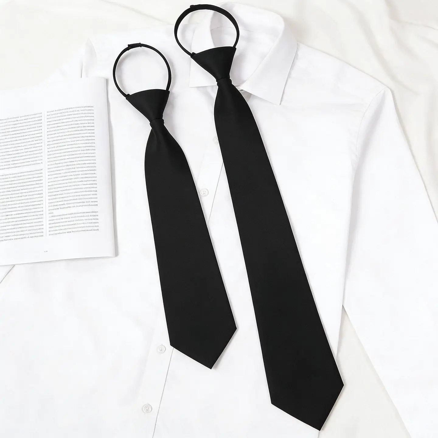 gravata-preta-artesanal-estilo-colegial-japones-sem-no-para-toga-de-formatura-feminina-e-masculina-dk-handmade