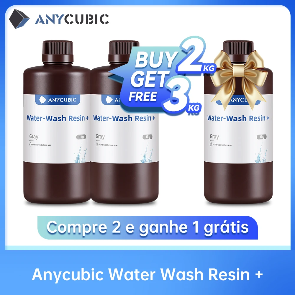 Anycubic Water-Wash Resin 3D Printers Resin Water-Washable 365-405nm  for LCD DLP Photon M3 Plus Max 7K mono 6K Printing