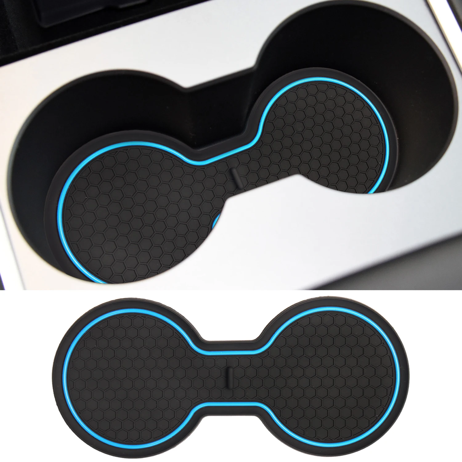 

Car Cup Holder Waterproof Anti Slip Insert Coasters Pads Interior Accessories Durable Car Coaster For Tesla Model Y