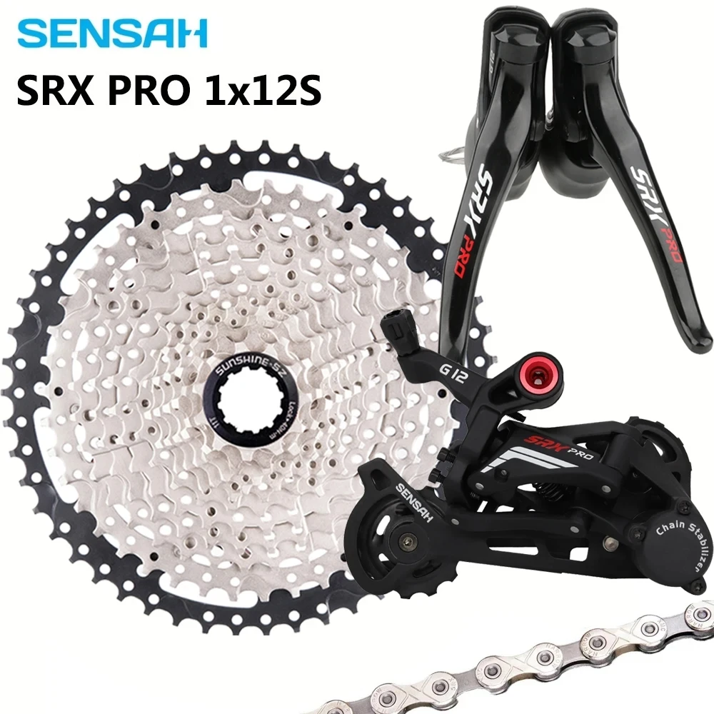 

SENSAH SRX 1X12 Speed Gravel Bike Groupset CX Bicycle Shifter Mechanical Brake Clutch Derailleur 46T 50T Cassette 12V Road Set