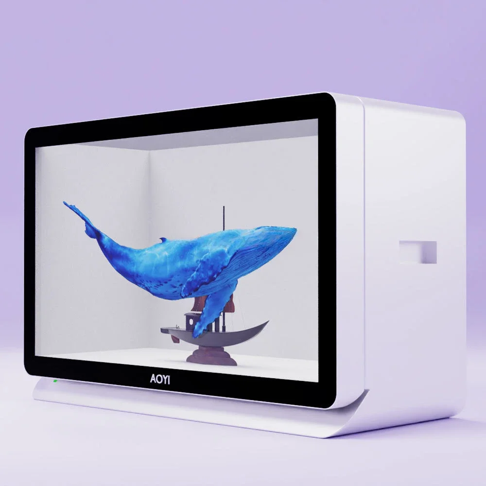 Transparante Interactieve 3d Hologram Doos Voor Reclame Of Tentoonstelling Showcase Met Lcd-Display Ingebouwde Ai Digitale Persoon
