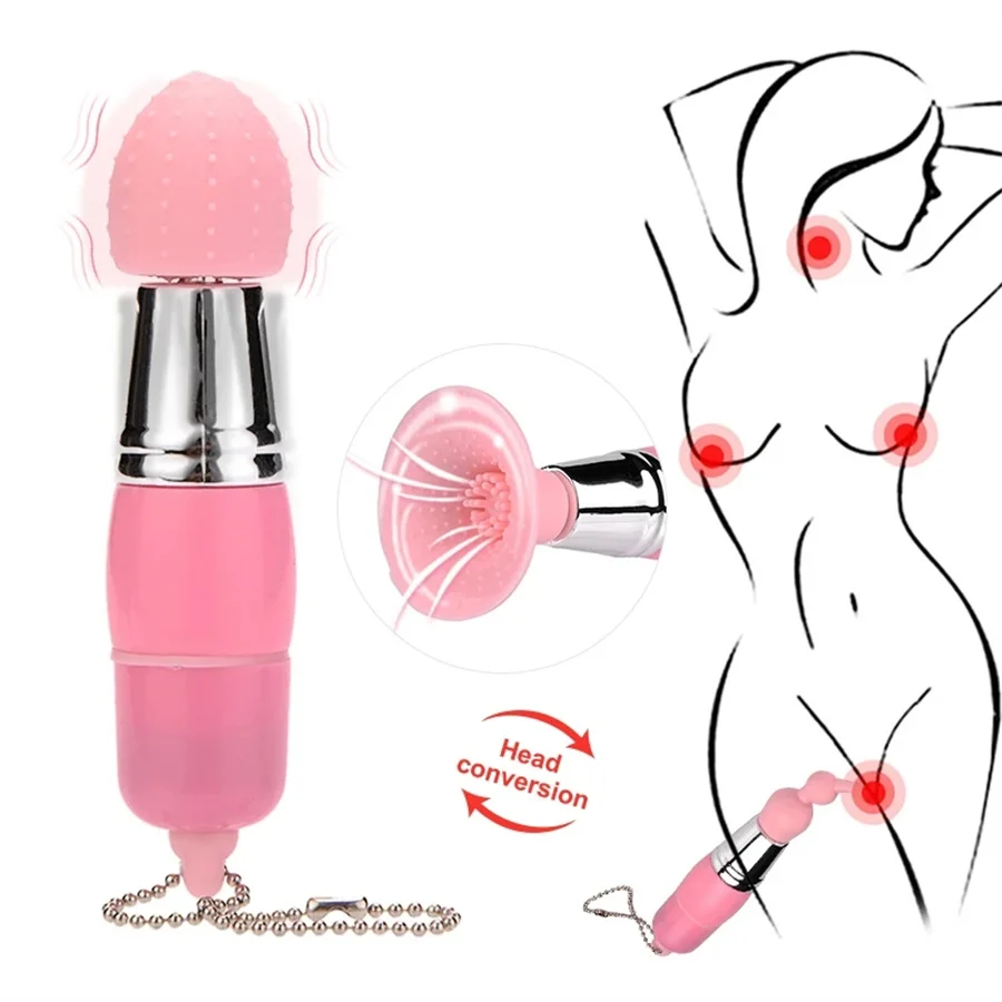 Mini 3 In 1 Vibrator G Spot Clitoris Stimulator Masturbation Nipple Massager Sucker Bullet Vibrator Adult Sex Toys For Woman