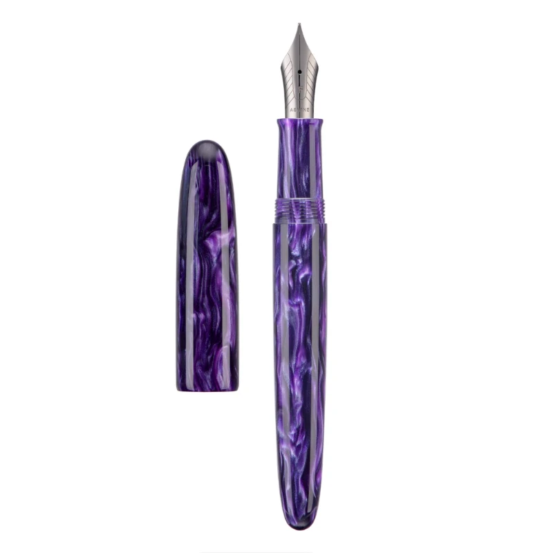 

Premium ASVINE Fountain Pen C80 Resin With Sparkling Galaxy Pattern, #8 Iridium Nib, Perfect Gift For Pen Collectors & Writers