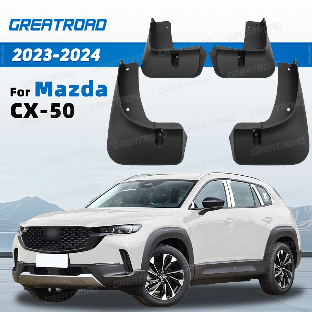 

4 шт. набор брызговиков для Mazda CX-50 2023-2024, автомобильные брызговики, защита крыльев, простая установка, автоаксессуары