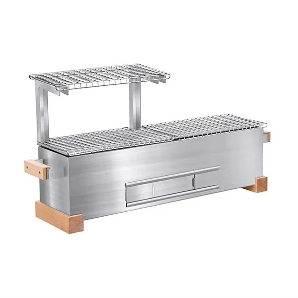 

Stainless Steel BBQ Grills Outdoor Set High Quality Durable Camping Grills With Portable Tools Charcoal Option