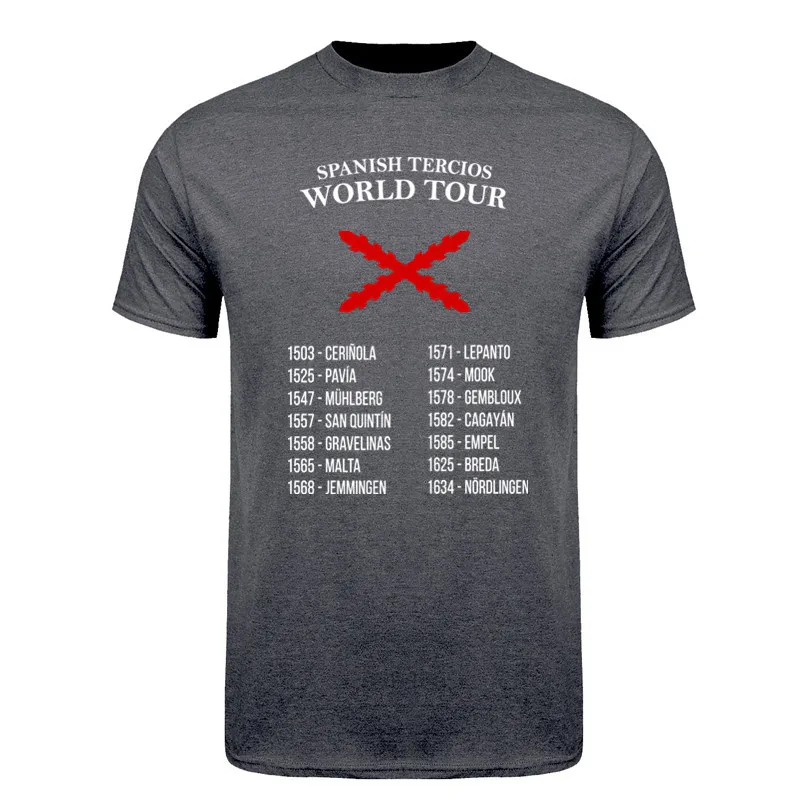 Batallas De Los Tercios Spanish Tercios World Tour T-Shirt Baumwolle Kurzarm O-Ausschnitt T-Shirt Casual Unisex Top DY-417 – Detail 4