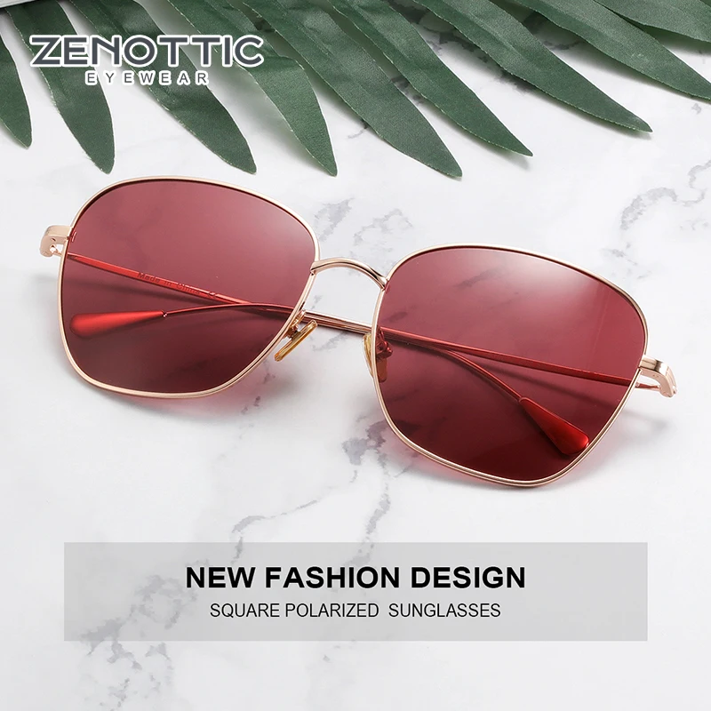 ZENOTTIC Alloy Pilot Sunglasses Women Driving Retro Sun Glasses Lady UV400 Shade Oculos De Sol