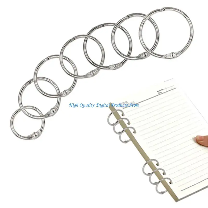 U2JE Binder Rings 10Pcs Loose Binder Rings,Keychain Rings, Metal Book Rings
