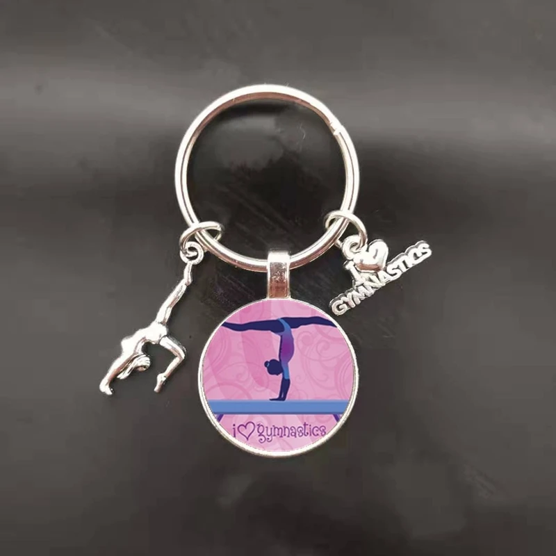 منتج جديد/الجمباز الإيقاعي المفاتيح/الجمباز ، قلادة مع تصميم الكريستال ، اليدوية الجمباز المفاتيح هدية تذكارية