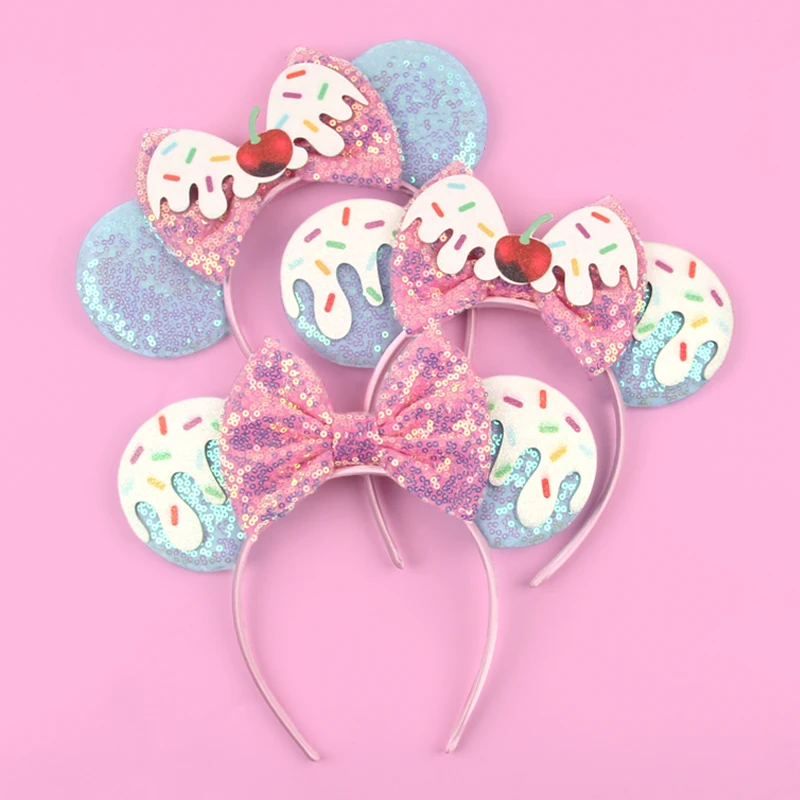 1 Stück Donut-Haarreif, Niedlicher Glitzer-Donut-Haarreif mit Schleife für Mädchen, Perfektes Geschenk für Partys und Festivals, Haaraccessoires