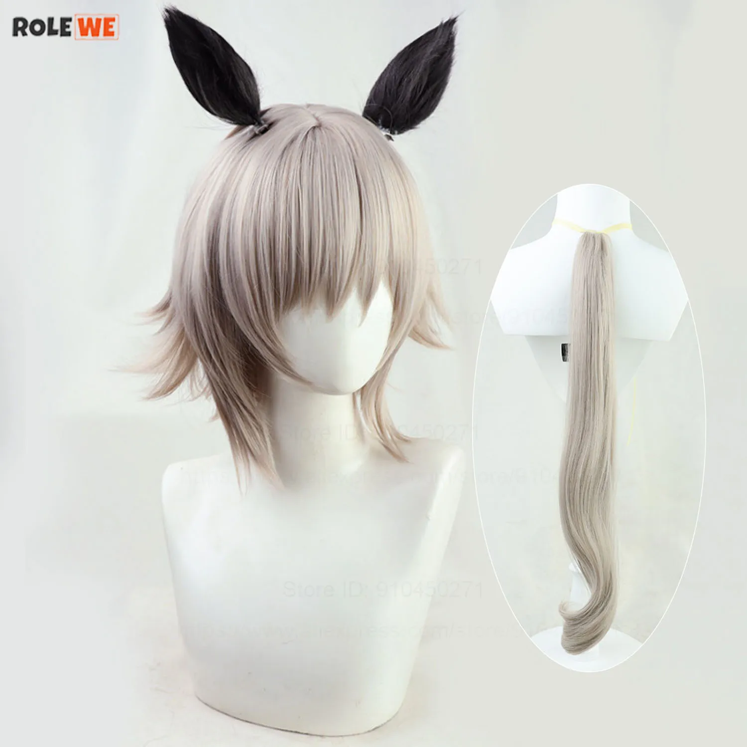 Uma Musume Pretty Derby Curren Chan Cosplay Wig Heat Resistant Synthetic Hair Wigs