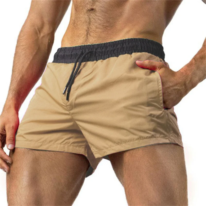 Pantalones de chándal para hombre, Shorts deportivos de secado rápido sin forro, ligeros con cinturón elástico, para gimnasio y playa, novedad de