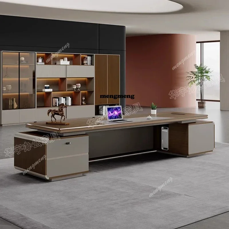 

2026 summer Computer Desk Office Desks And Workstations Light Luxury And High End Feel Office Table Gaming Desk