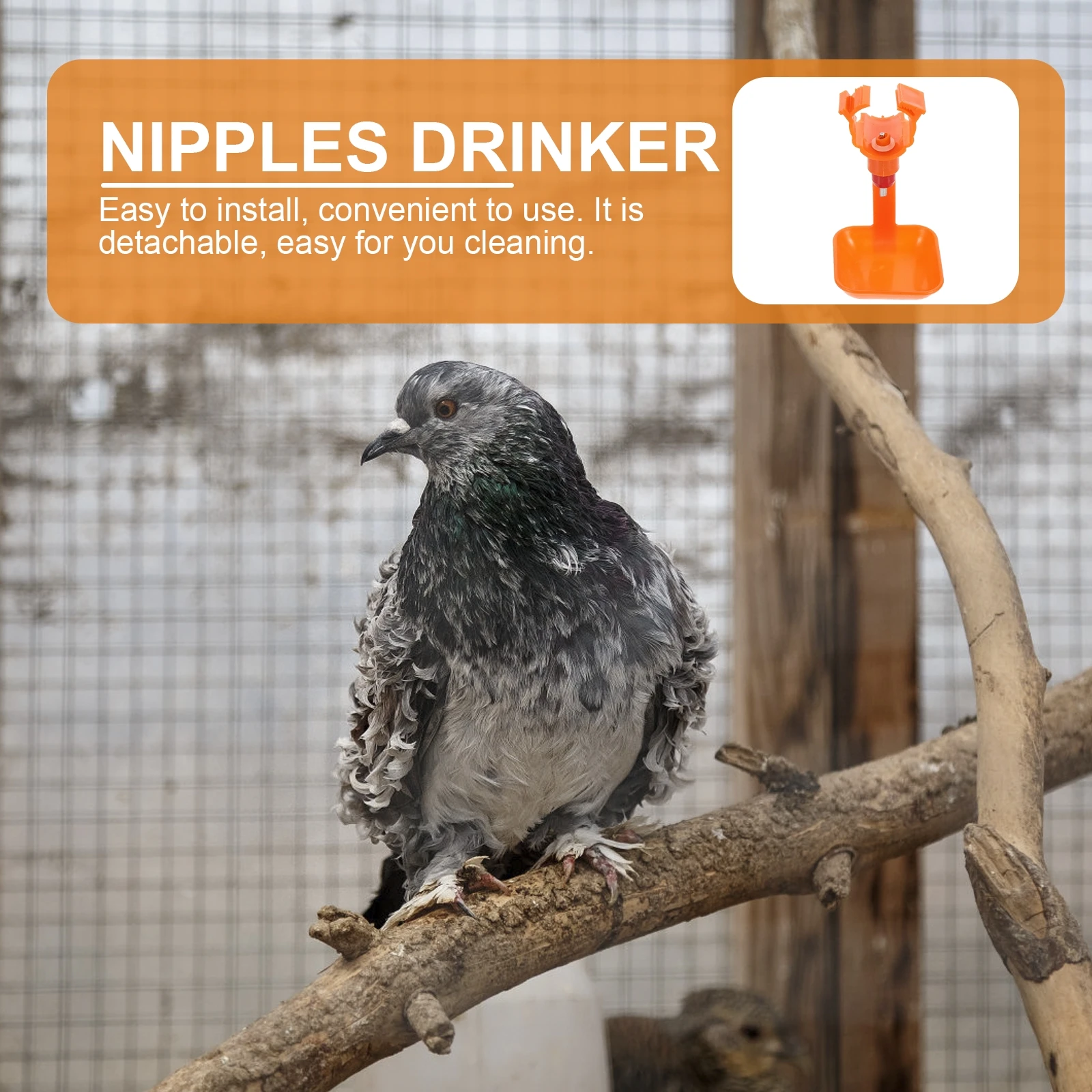 

10Pcs Automatic Chicken Nipples Waterer Sturdy Poultry Water Feeding Container Farm Use Automatic Chicken Nipples Waterer