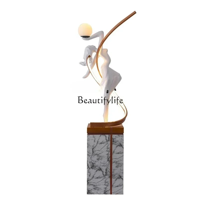

FG52LJYCreative humanoid sculpture ornament home entrance living room lobby light luxury high-end decorative floor lamp