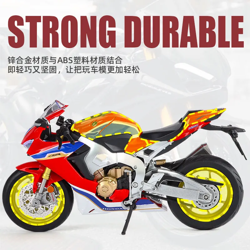 1:9 هوندا CBR 1000RR-R FIREBLADE SP دراجة نارية سباق سبيكة دييكاست نموذج مصباح دراجة نارية جمع مقلد الحلي هدية #4