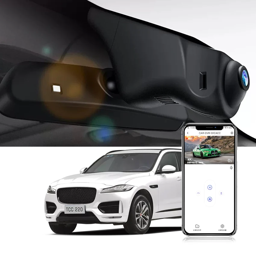 Dash Cam for Jaguar XJ XJL XJ-L 4th Gen (X351) 2011 to 2019,for Jaguar E-Pace E Pace (X540) 2018 to 2025, Car DVR, Dashcma 4K