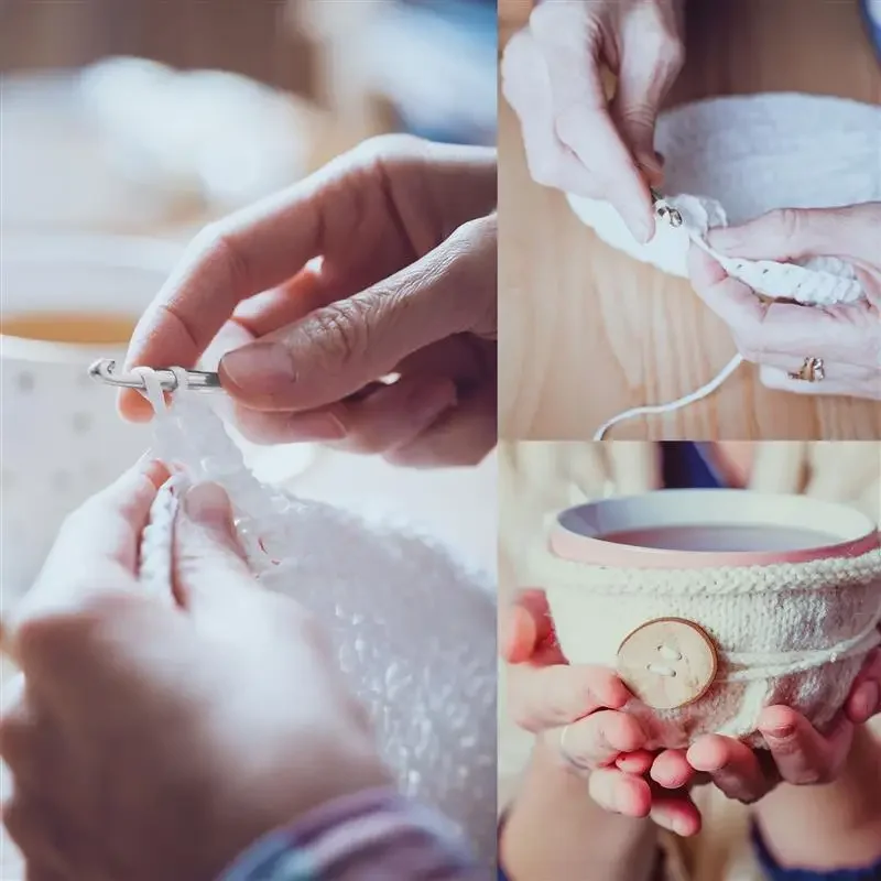 2-10 مللي متر المطاط مقبض الكروشيه السنانير الإبر قبضة مقبض مريح DIY بها بنفسك متماسكة نسج الحرفية الغزل أدوات خياطة الكروشيه إبر الحياكة